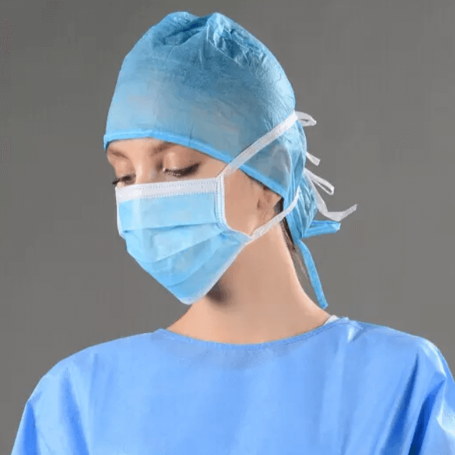 surgical face mask disposable tie on 3 ply nonwoven