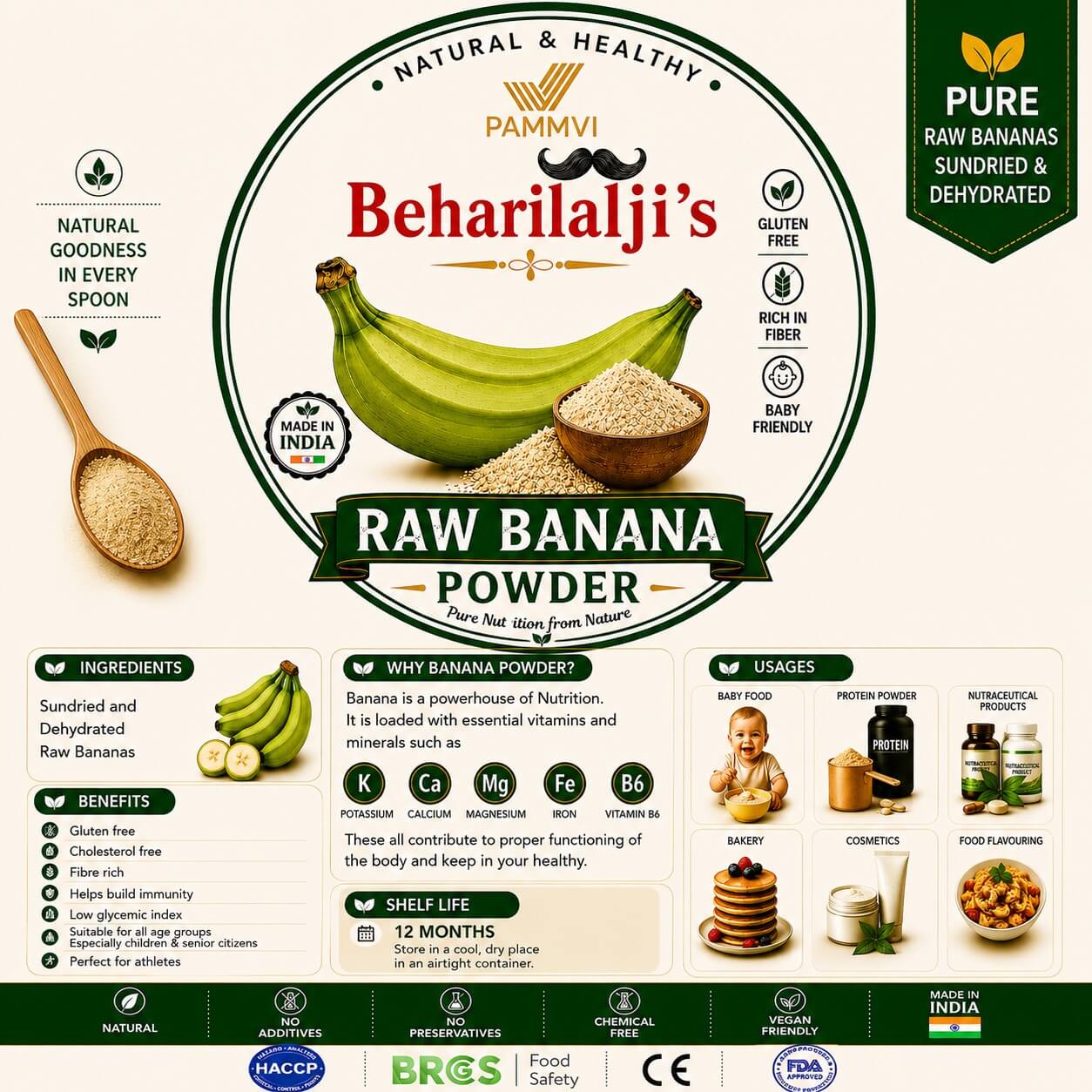 Home New 20 raw banana powder
